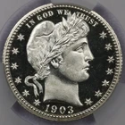 1903 25c Barber Quarter - CACG PR 67 CAM