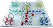 Ludo Trinkspiel mit Shotgl&auml;sern - W&uuml;rfeln, ziehen & gemeinsam Party machen