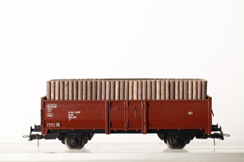 Roco H0 Offener Güterwagen DB 864 424 E  mit Ladung Holz  (352668) | Condition: Gebraucht