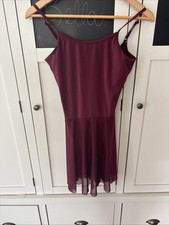 Burgundy Nylon Dance Dress w Lining