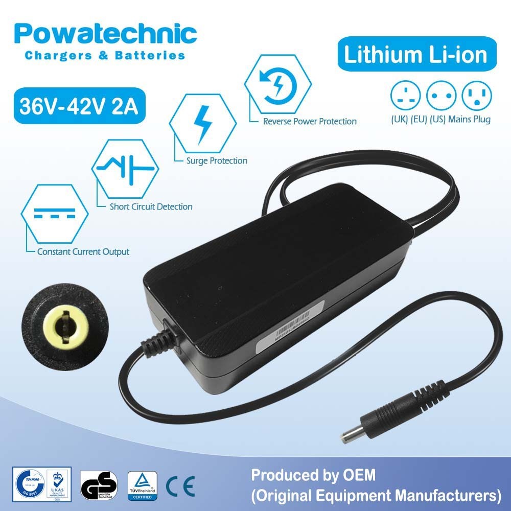 42V 2A DCJ 1 pin Jack Charger for 36V ADO, Eskute, Hero Lectro ebike system