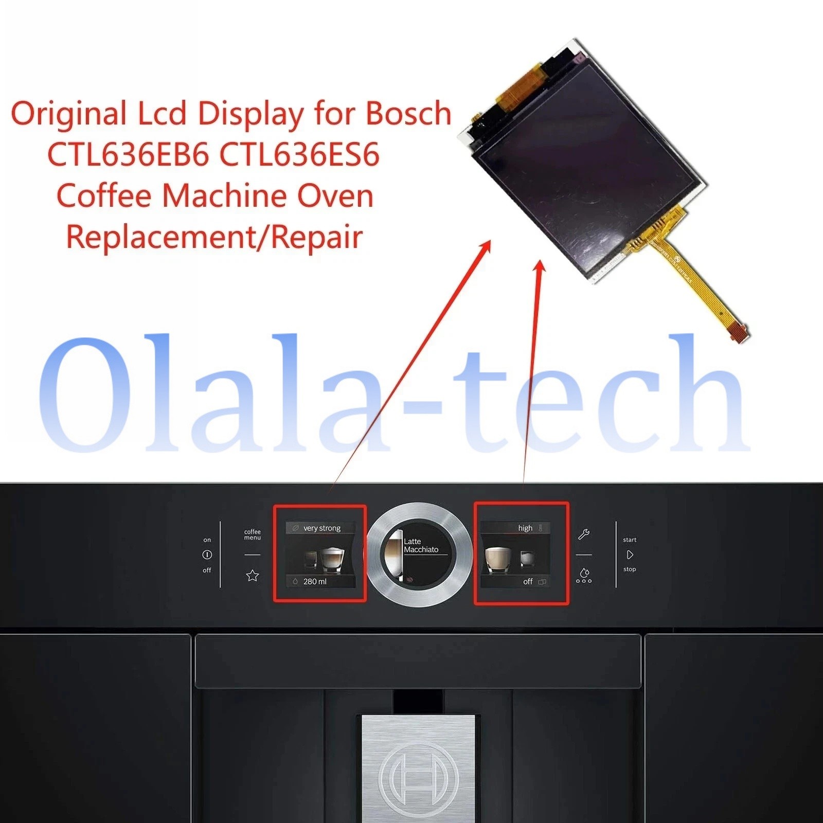 LCD Display With Touch Screen For Bosch CTL636EB6 CTL636ES6 Coffee Machine