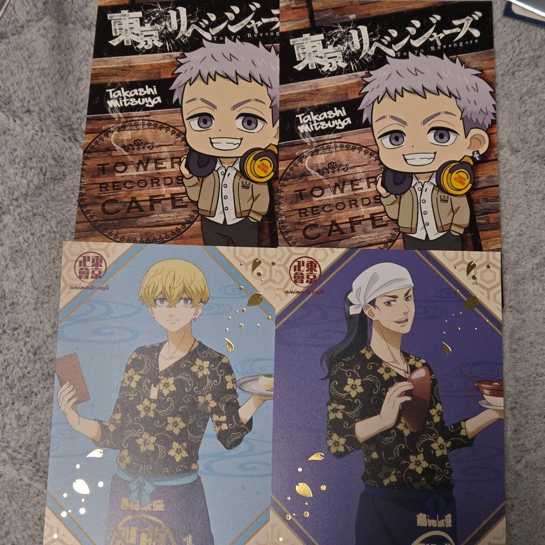 Tokyo Revengers x Tower Records Café 3D Card Set  Anime Cafe Bonus, Postcard