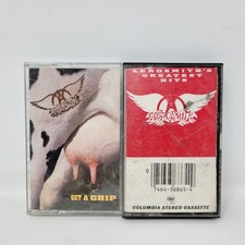 Aerosmith Cassette Tape Lot Get A Grip  Greatest Hits Classic Hard Rock 90s 80s