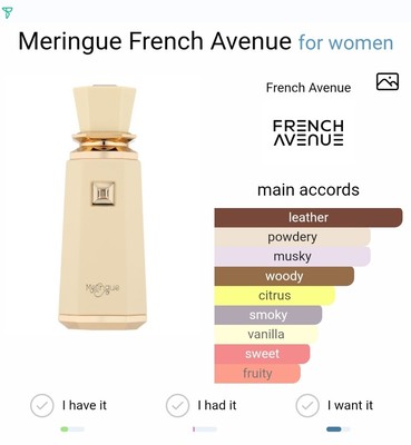 French Avenue Meringue EDP 100ml Fragrance World. | eBay UK