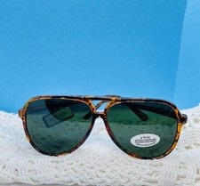 NWTS Vintage Oversized Aviator Tortoise Riviera Sunglasses 80 s Retro