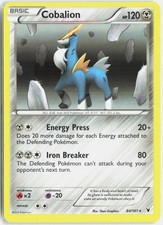 Cobalion 84/101 Holo Rare Noble Victories Pokemon Moderately Played