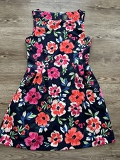 Vince Camuto Tank Dress Womens 14 Floral Flare Above Knee