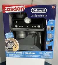 Casdon DeLonghi La Specialista Barista Coffee Machine Toy Black 3 Sound Effects