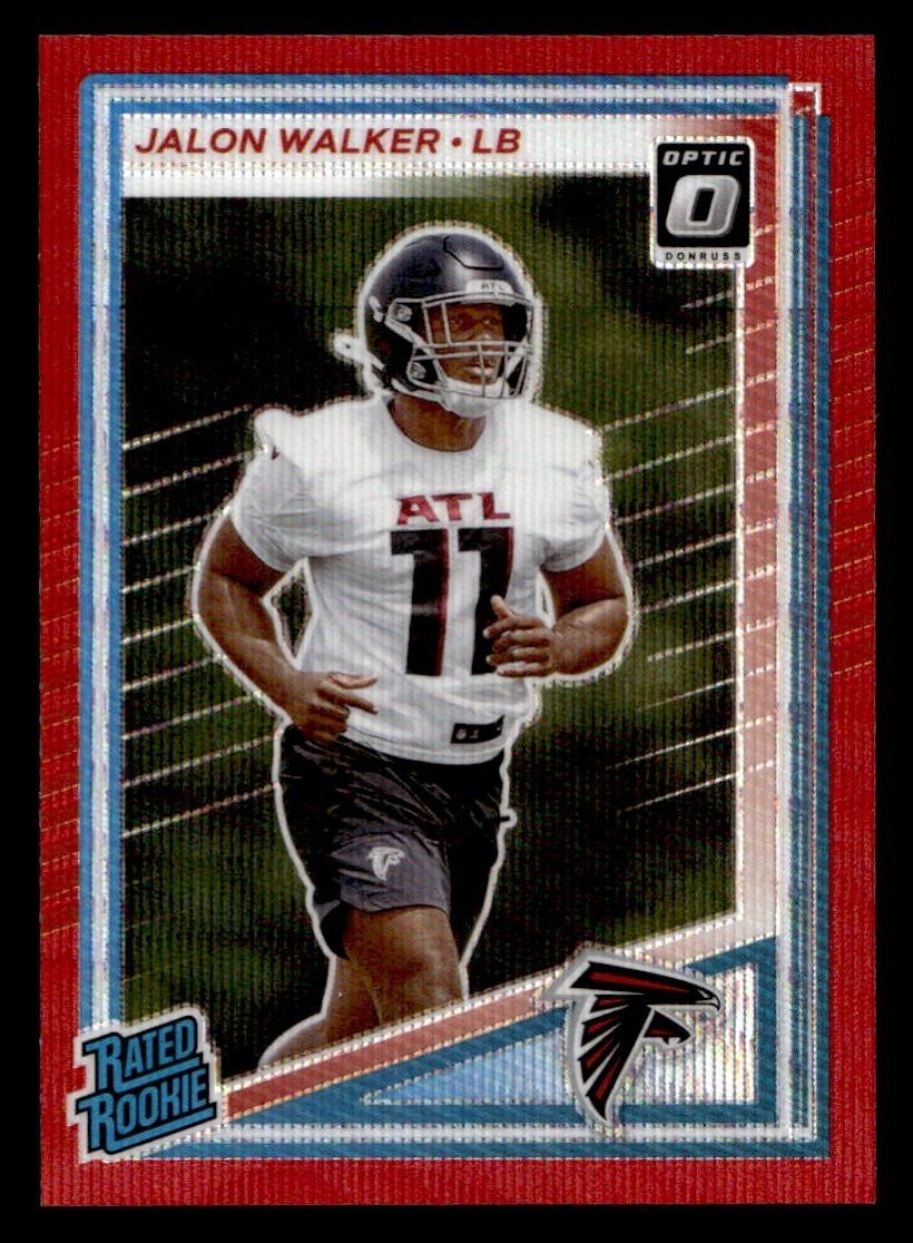 E086 - 2025 Donruss - Jalon Walker #344 - Optic Preview Red Wave RC