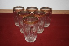 6 Kristall Whisky Gläser Tumbler Mäander Dekor #31