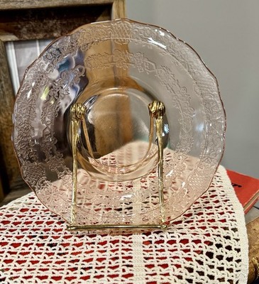 Pink Depression Salad Plate Normandie Depression Glass 1930s