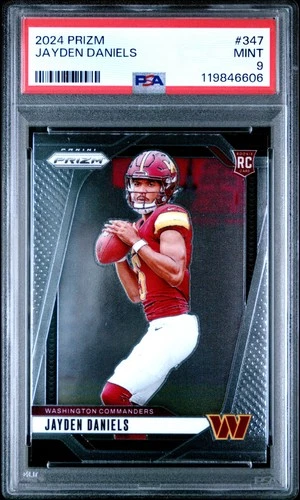 2024 PANINI PRIZM #347 JAYDEN DANIELS PSA 9