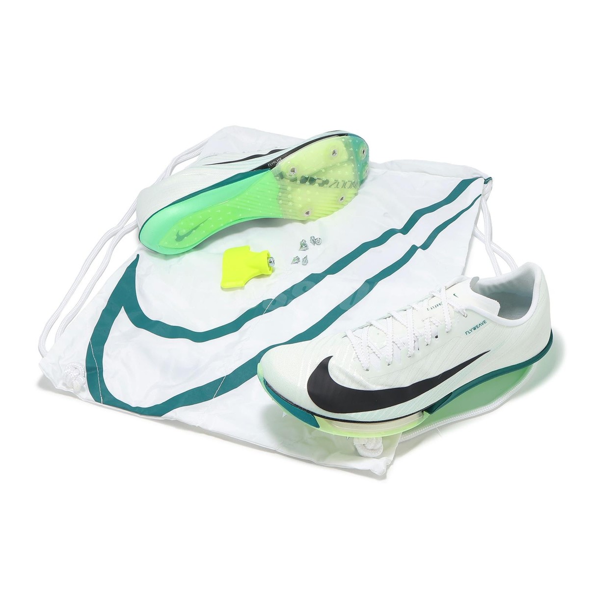 Nike Air Zoom Maxfly 2 White Black Bright Spruce Men Track and