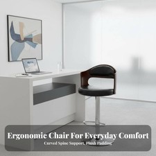 Adjustable rotating Bar Stool with Backrest Stable Base for reception desk,