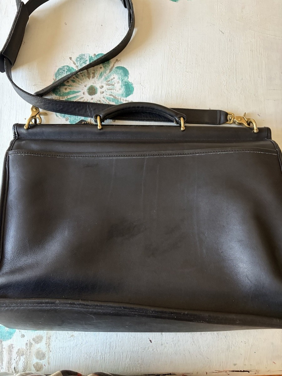 Vintage Coach 5266 Beekman Black Briefcase Bag Made in USA | eBay