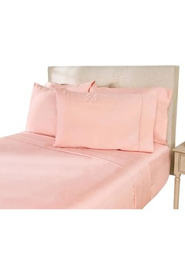 Home Reflections 1200TC Cotton Blend Sateen Sheet Set Soft Pink