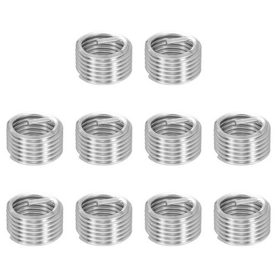 10pcs Wire Thread Inserts M16 x 2 x 1D Metric Helical Threaded Sleeve