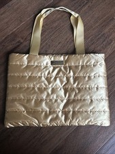 Carolina Herrera New York Good Girl Gold Puffer Tote Bag Shoulder Bag Purse NWOT