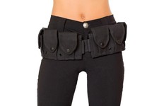 sexy ROMA belted POUCHES ammo UTILITY belt MILITARY swat COPS costume ACCESSORY