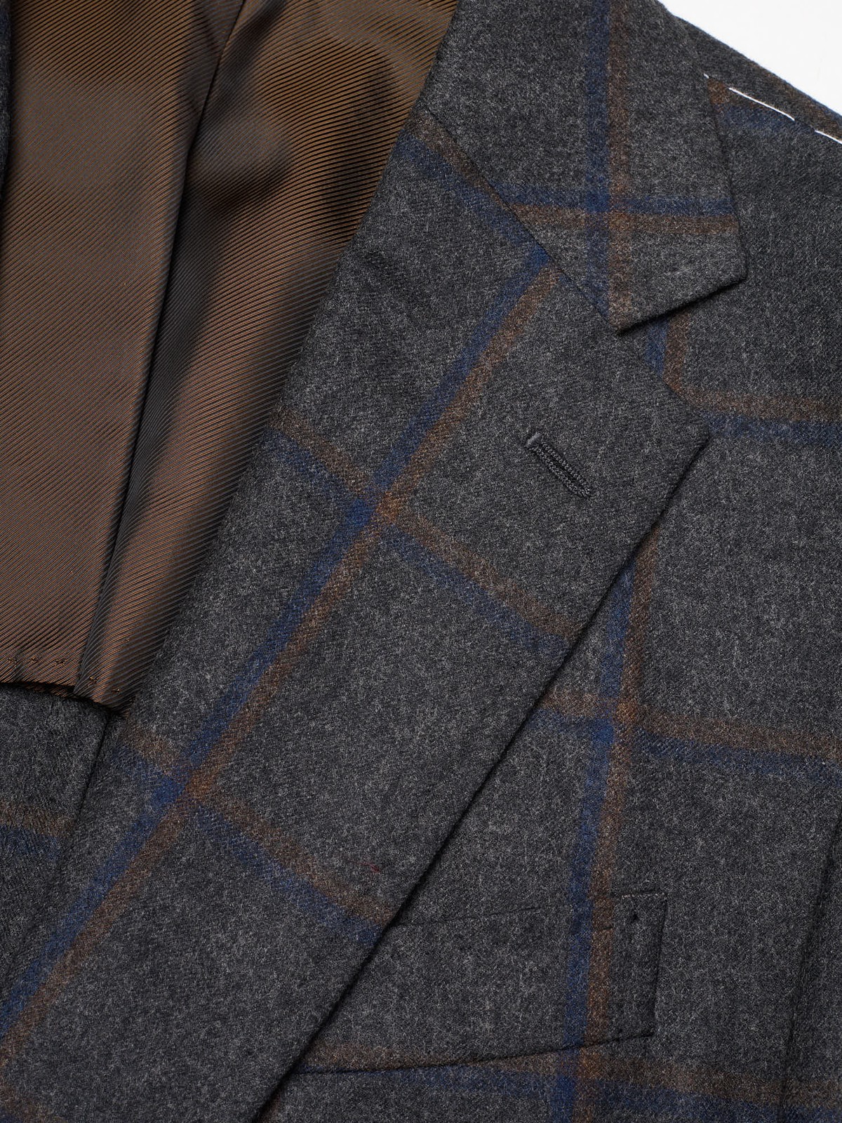 STILE LATINO "Vincenzo" Handmade Blue Windowpane Wool Suit Slim Fit NEW