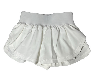J Crew Crewcuts Girls Lined Athletic Shorts Size 6 White Stretch Pockets Pull On