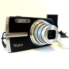 Olympus Stylus 1010 black 10.1MP Digital Camera Black Charger 2 Batteries Tested