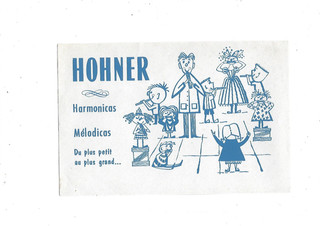 Buvard publicitaire thème culture musique HOHNER classe enfants