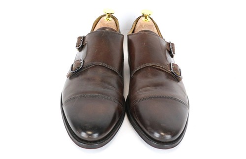 SUITSUPPLY Men's Shoes EU40.5 Brown Leather Double-Buckle Formal Classic - Picture 2 of 16