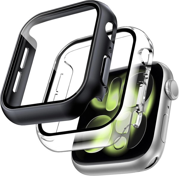 HüLle Mit Displayschutz FüR Apple Watch 10 11 46Mm 2 Sets ZubehöR 2 StüCk-image