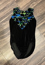 GK Elite Gymnastics / Dance Velour Leotard Large