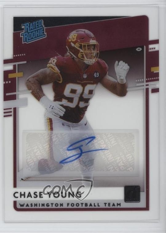 2020 Panini Chronicles Clearly Donruss Rated Rookie Chase Young Auto RC 1ca6
