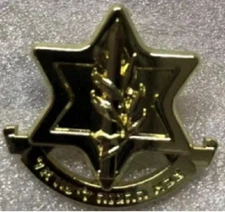 IDF ISRAEL DEFENSE FORCE GOLD Lapel Hat Pin