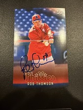 Rob Thomson Signed 2019 Team Issued 4x6 Card Philadelphia Phillies Manager Auto