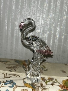 Swarovski Crystal Pink Flamingo Feathered Beauties 289733 Retired No Box