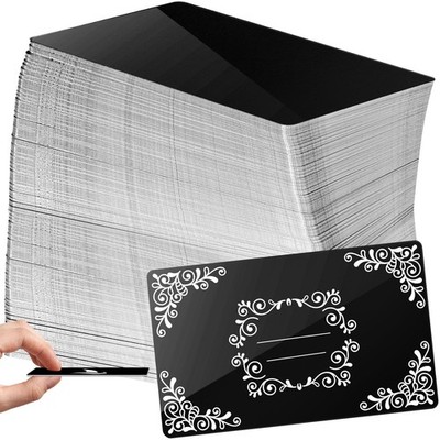 100 Pcs Metal Engraving Blanks Aluminum Sheet Laser Engraving Business Card M...