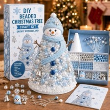 DIY Beaded Christmas Tree Craft Kit Adults Handmade Holiday Christmas Decor Gift