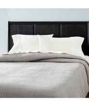 Hearth  Hand Magnolia Microstripe Coverlet Light Gray King