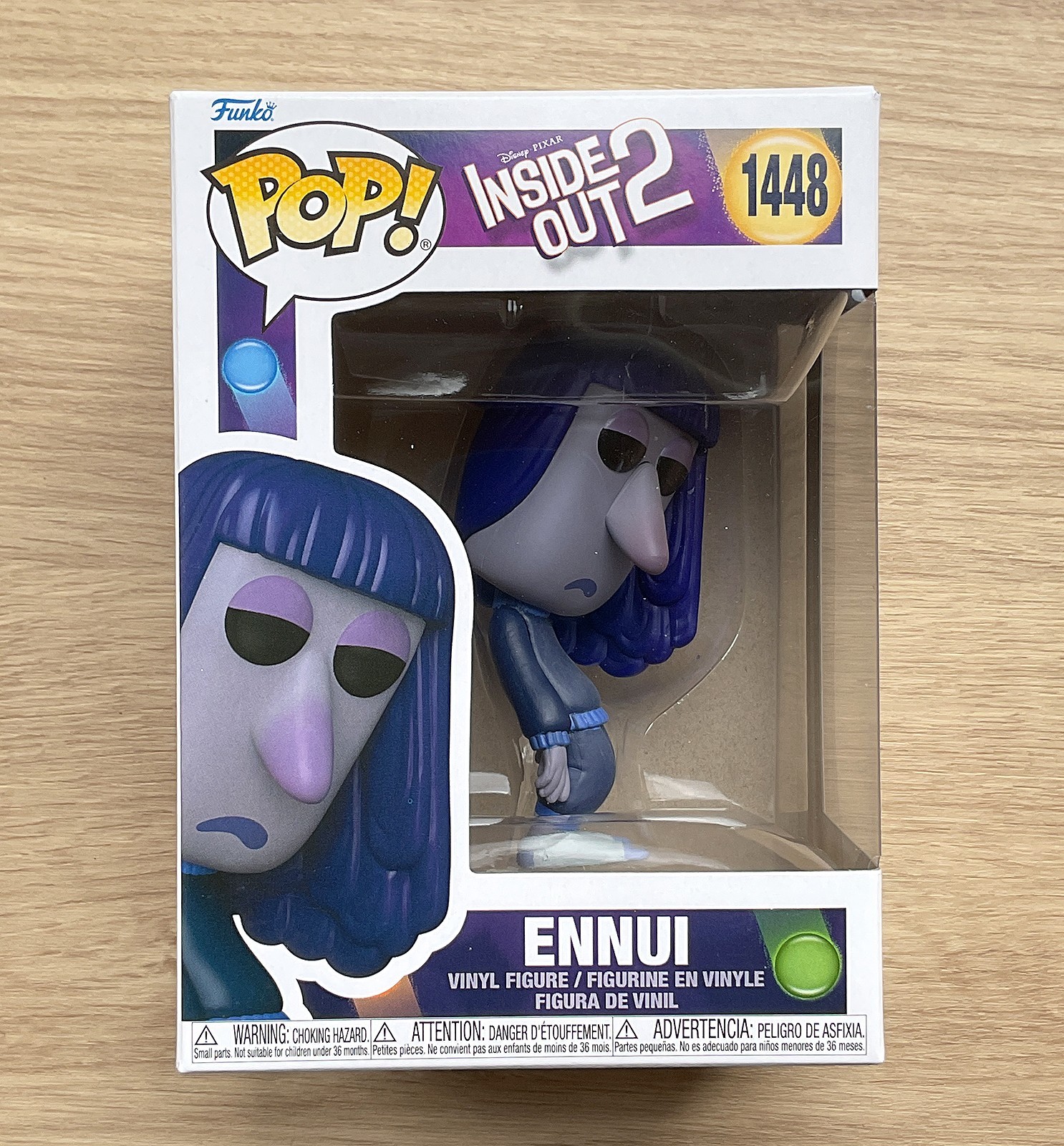 Funko Pop Disney Inside Out 2 Ennui #1448 + Protector Gratis