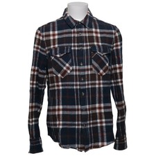 Gsus Sindustries, Flanellhemd, Größe: M, Blau/Braun/Weiß, Baumwolle, Karo #IyC