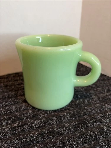 Vintage Fire-King Jadeite C Handle Restaurant Ware Mug