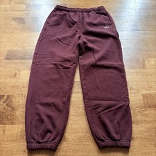 ALO ACCOLADE L SWEATPANTS OVERSIZED SLOUCHY JOGGER MAROON MERLOT WINE POCKETS