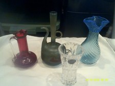 Vtg. Lot of Colored Glass-Total (4)-Sold as LOT ONLY