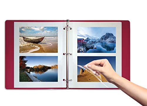 100 Count Photo Mounting Sheets, 11 x 9 Inches, Double-Sided, 3-Hole Punched, - Picture 3 of 6