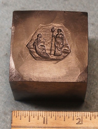 Vintage NORTH CAROLINA STATE POLICE Collar Pin STEEL STAMPING DIE RH804