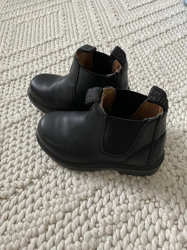 Deerstags Toddler Boy Dress Boots Size 10m Excellent Condition Black Leather - Image 2 of 4