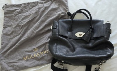 Mulberry Medium Cara Delevingne Bag Backpack in NVT Black Leather