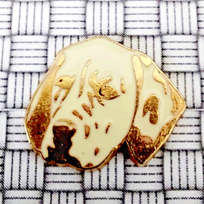 Jack Russel goldfarbene & Emaille Pin Anstecker 21 mm x 18 mm