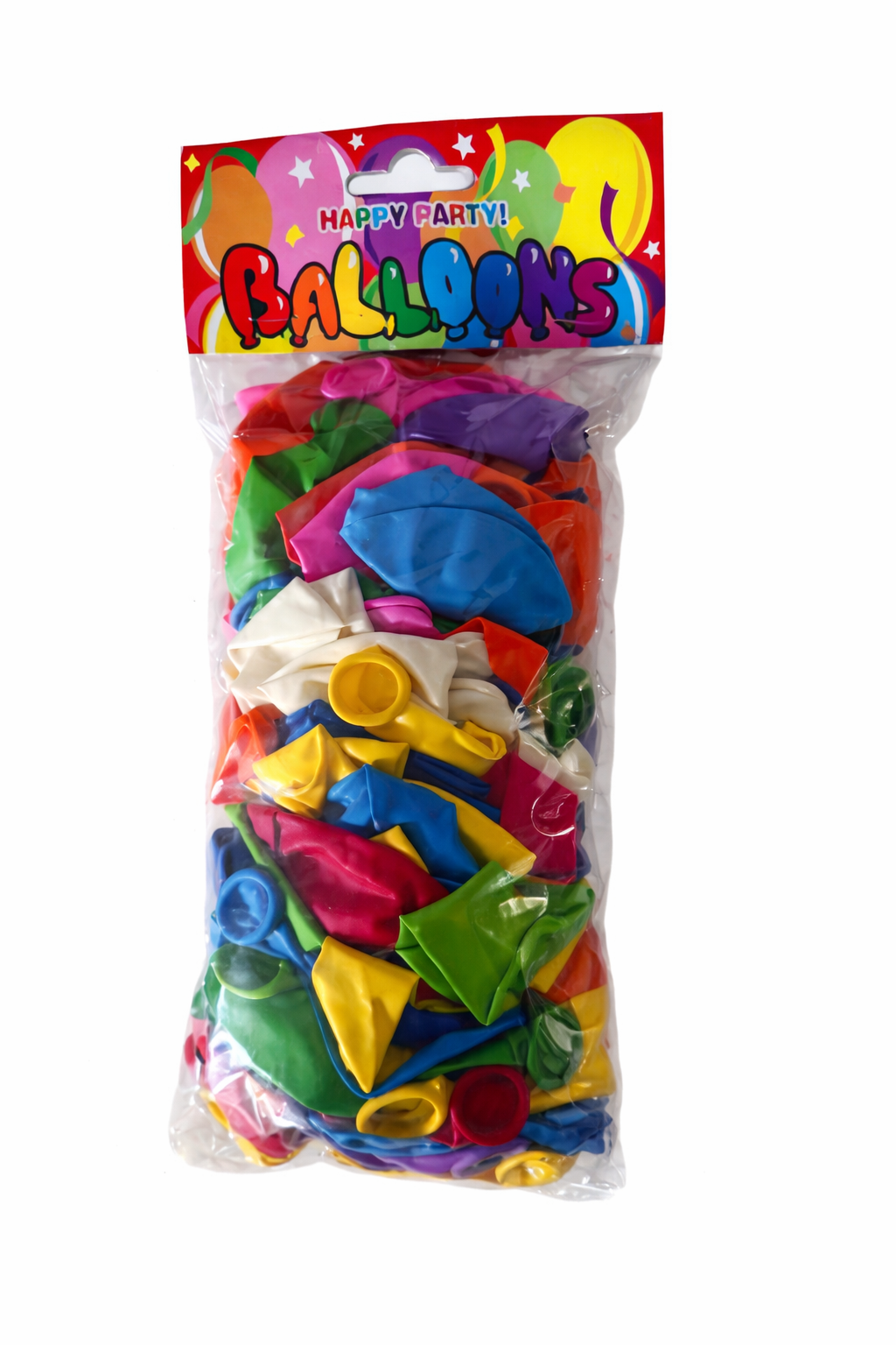 Pack of 100 Party Balloons Assorted Colours Latex Birthday Decorations