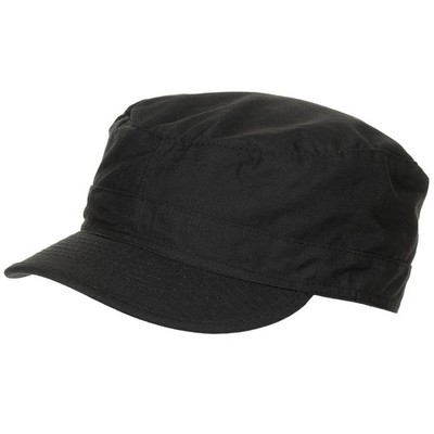 Feldmütze MFH im US-Style,  100% Baumwolle, RipStop, schwarz, Größe 2XL
